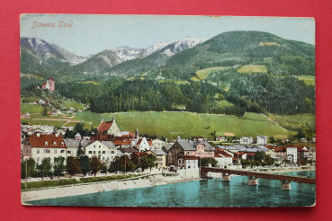 AK Schwaz / 1905-1925 / Brücke / Strassen / Tirol